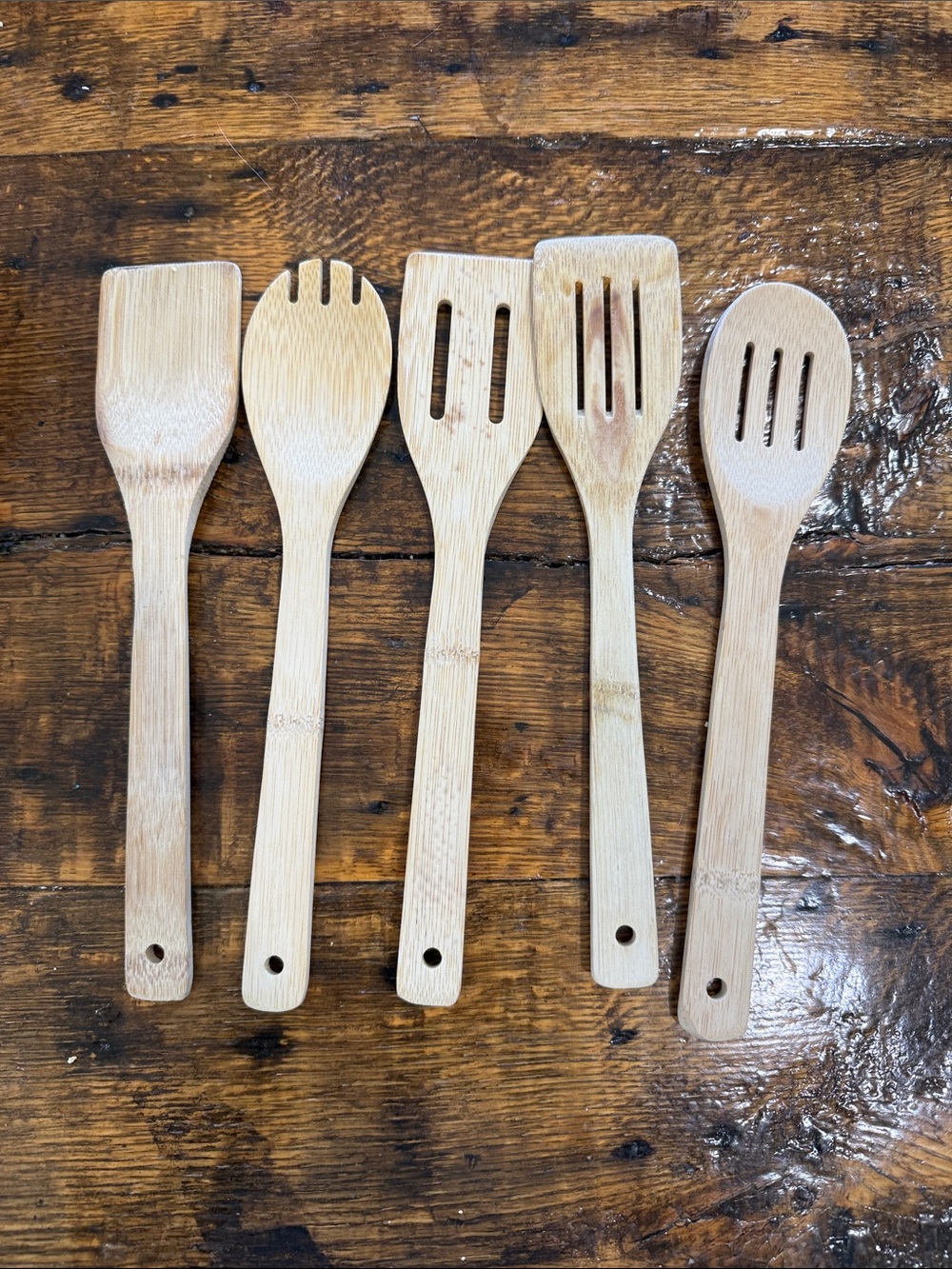 5-Piece Natural Wood Cooking Utensil Set